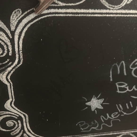 Ornate chalkboard-𝅺BLACKBOARD ..Fancy! w Note hooks/ Organizer/ - Picture 9 of 10